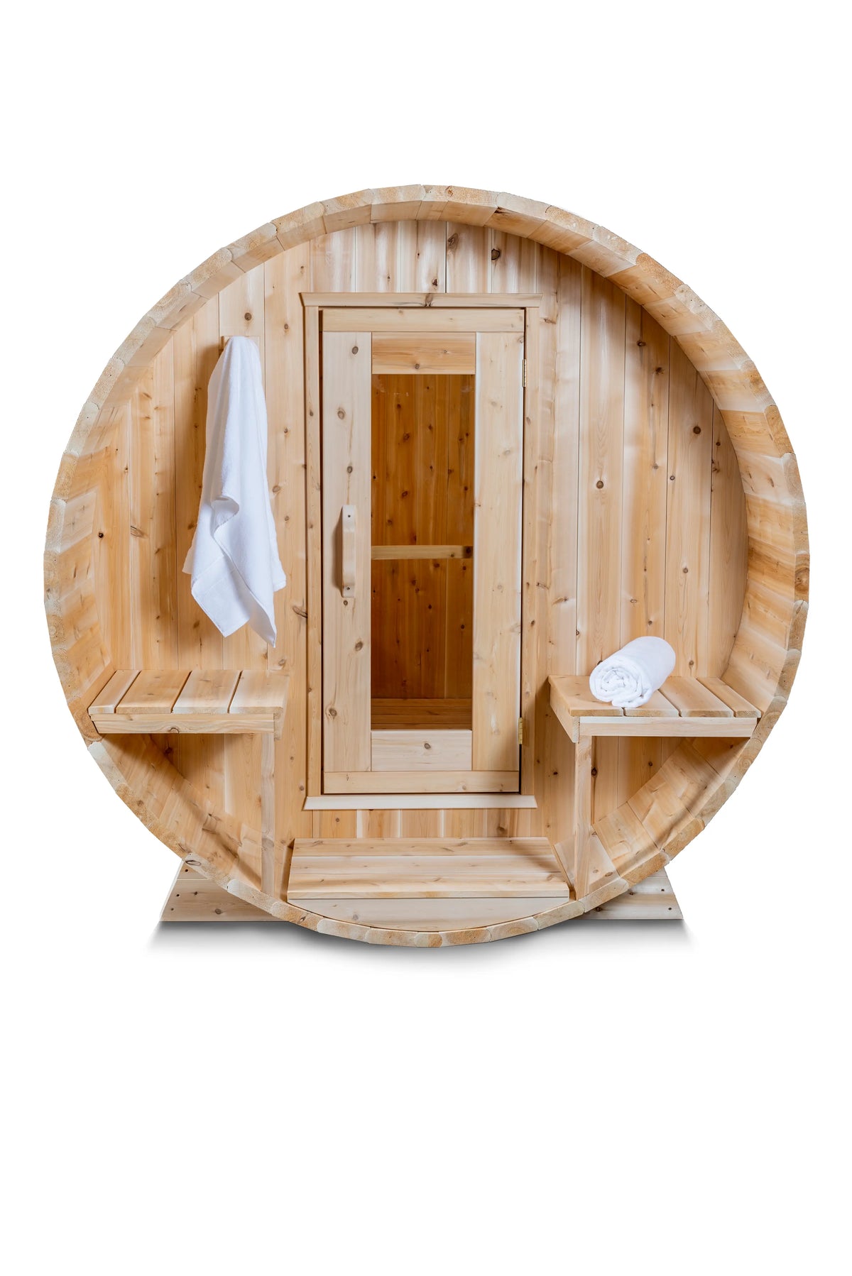 Dundalk LeisureCraft Canadian Timber Serenity Sauna 4 Person Barrel Sauna CTC2245W