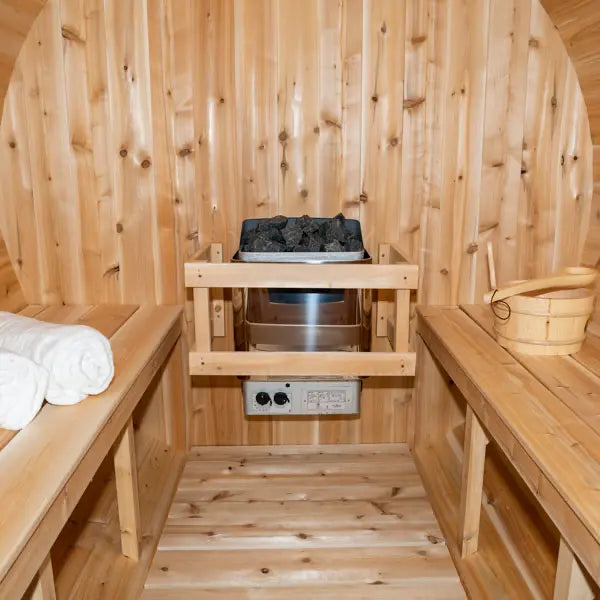 Dundalk LeisureCraft Canadian Timber Serenity Sauna 4 Person Barrel Sauna CTC2245W