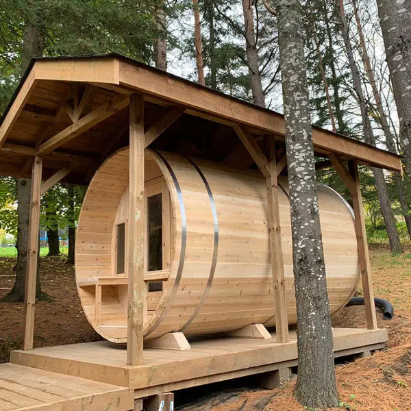 Dundalk LeisureCraft Canadian Timber Tranquility 6 Person Barrel Sauna CTC2345